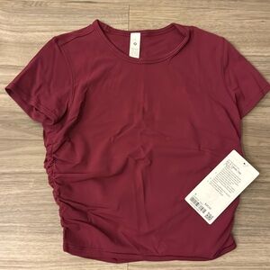All It Takes Nulu Lululemon Size 6 BRAND NEW Red Merlot